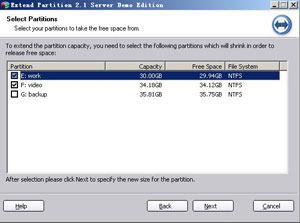 Extend partition
