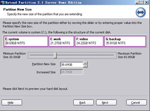 Extend partition