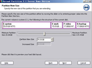 Extend partition
