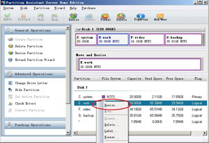 Resize partition