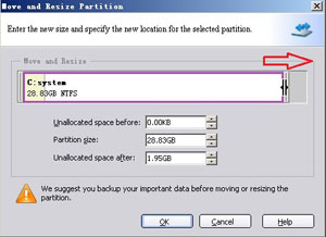 Extend system partition