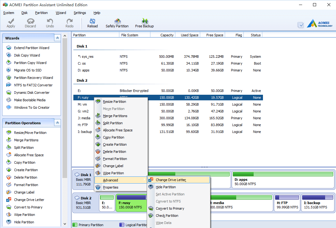 How to change drive letter with AOMEI Partition Assistant How to change drive letter with AOMEI Partition Assistant