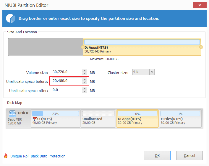 resize parition